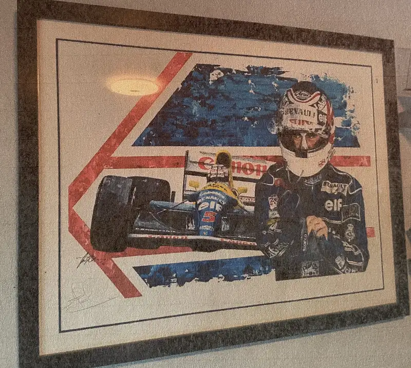Limited Edition Nigel Mansell CBE Signed Print by David John-Sold