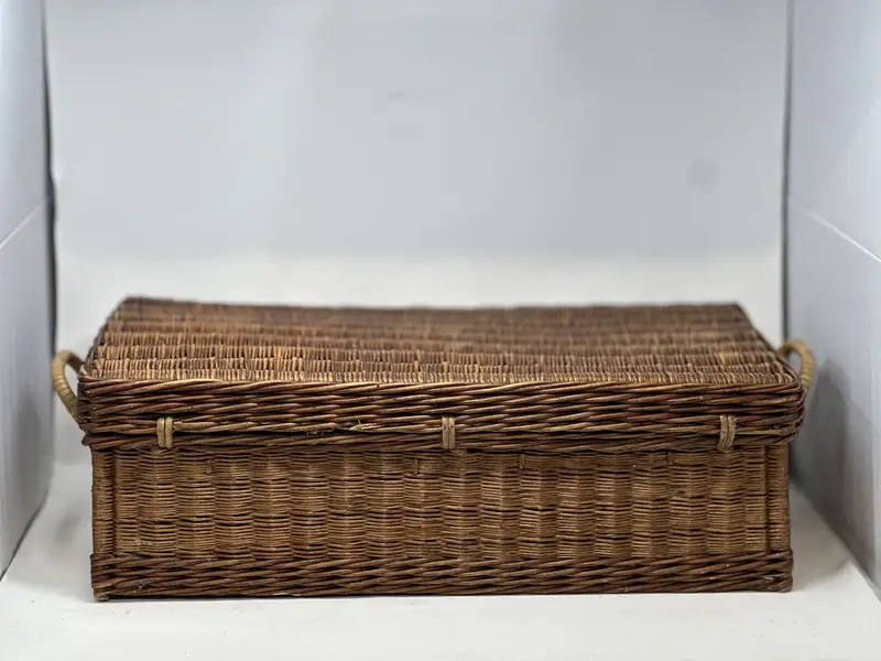 Edwardian Wicker Picnic Basket-Sold