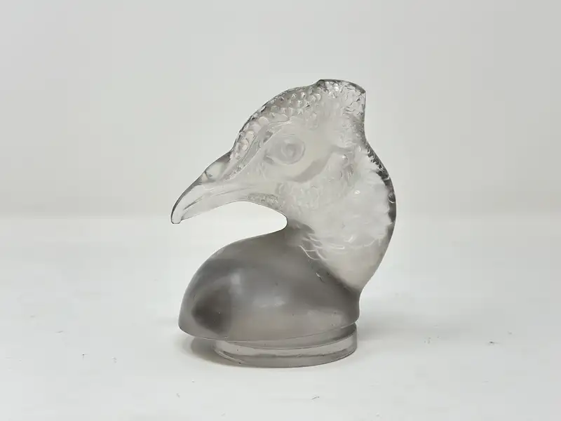 Rene Lalique 'Tete de Paon' Glass Radiator Mascot-Sold