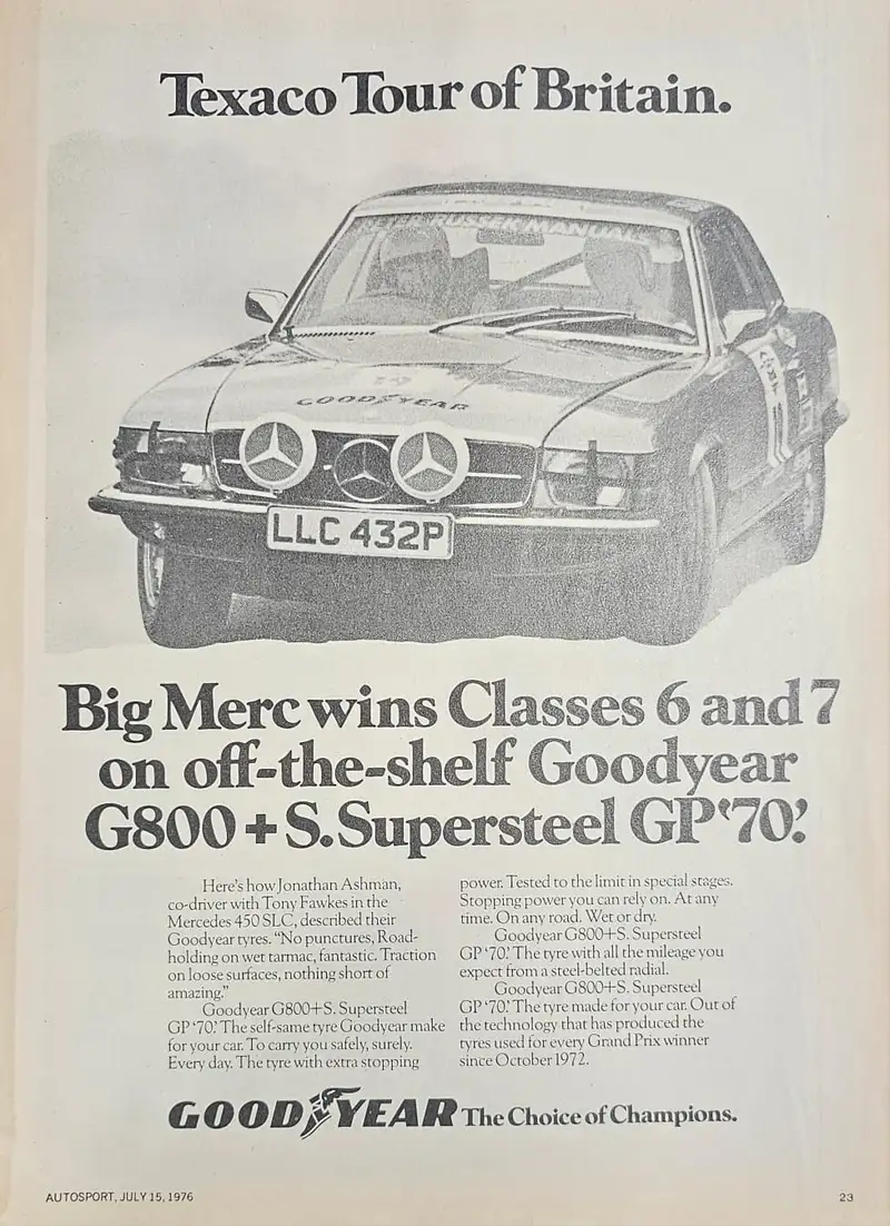 1975 Mercedes-Benz 450 SLC (C107) - Class Winning Rally Car-Sold