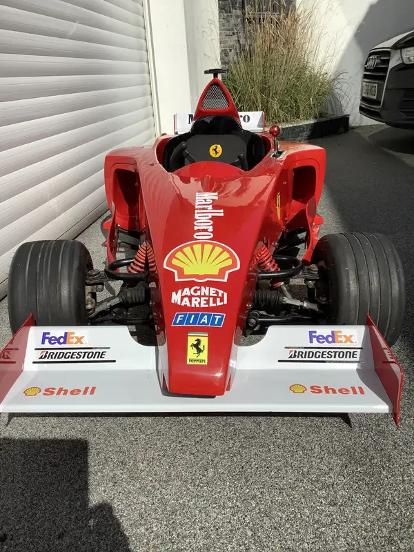 Childrens' Schumacher Ferrari Homage Petrol Powered F1 Kart -Sold