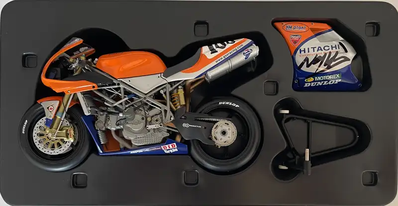 A Collection of 10 1:12th Scale Racing Bikes Signed by Their-For Sale