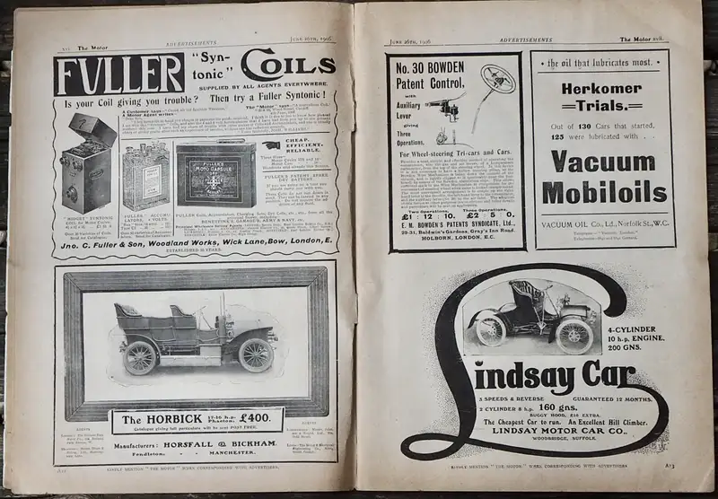 1906 The Motor Magazine Collection-Sold
