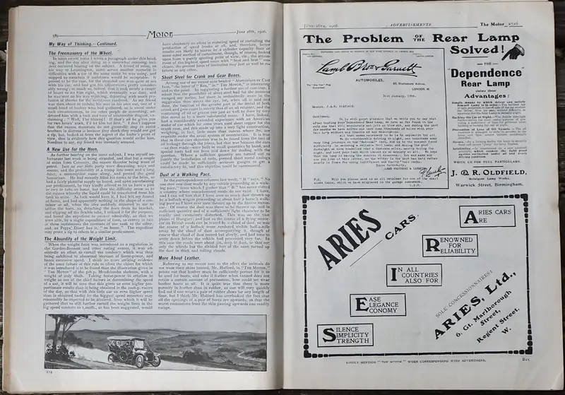 1906 The Motor Magazine Collection-Sold