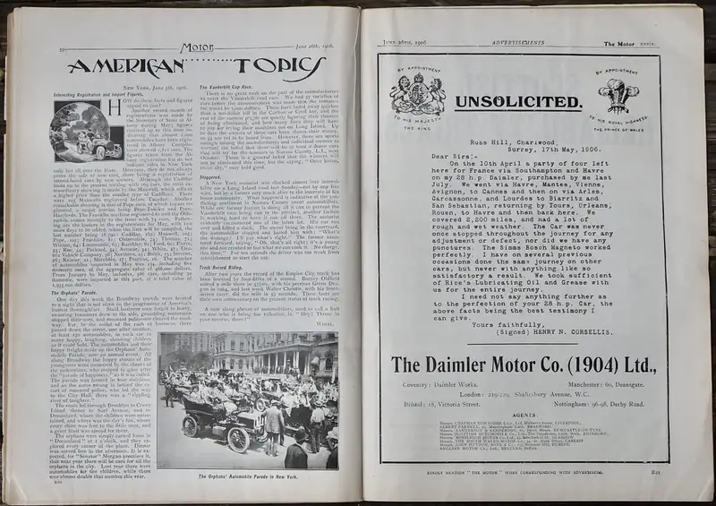 1906 The Motor Magazine Collection-Sold