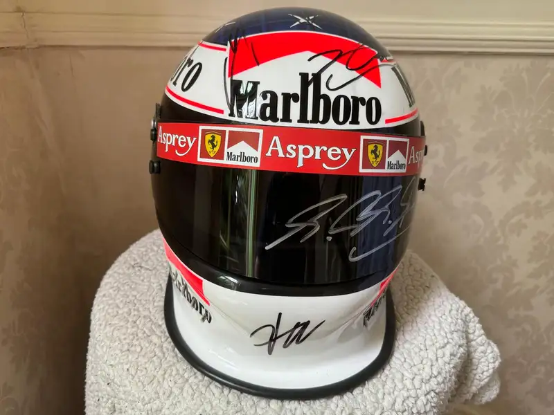 Replica Helmet with Original Schumacher Signature on Visor-For Sale