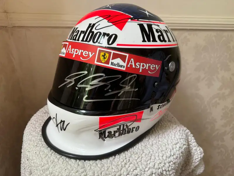 Replica Helmet with Original Schumacher Signature on Visor-For Sale