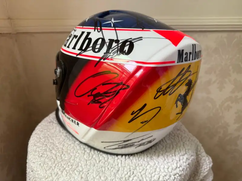 Replica Helmet with Original Schumacher Signature on Visor-For Sale