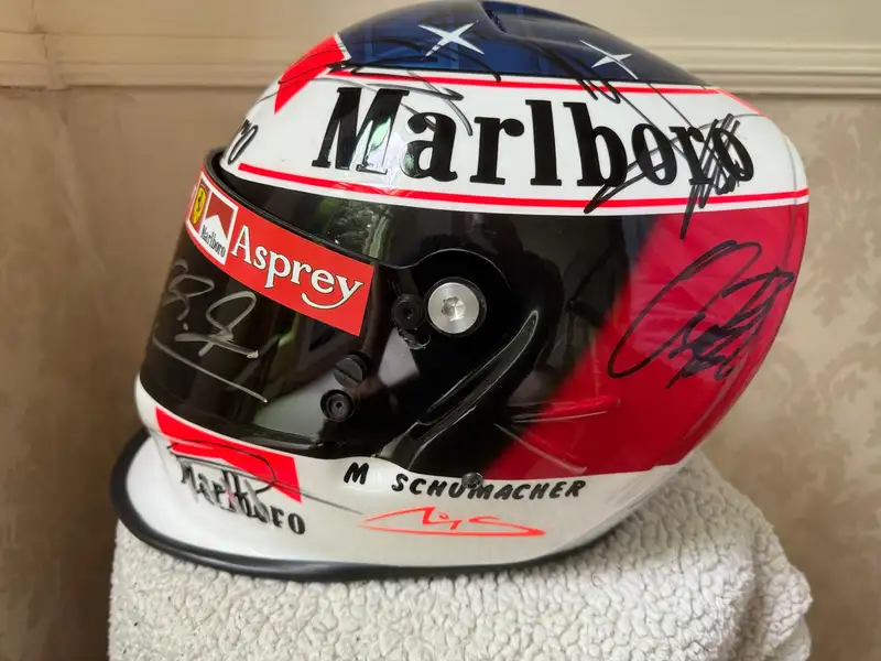 Replica Helmet with Original Schumacher Signature on Visor-For Sale