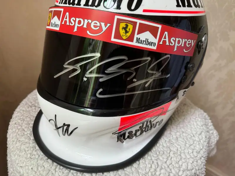 Replica Helmet with Original Schumacher Signature on Visor-For Sale