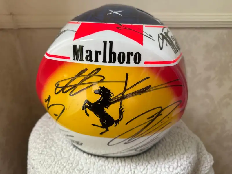 Replica Helmet with Original Schumacher Signature on Visor-For Sale