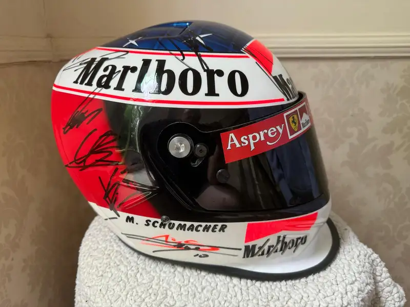 Replica Helmet with Original Schumacher Signature on Visor-For Sale