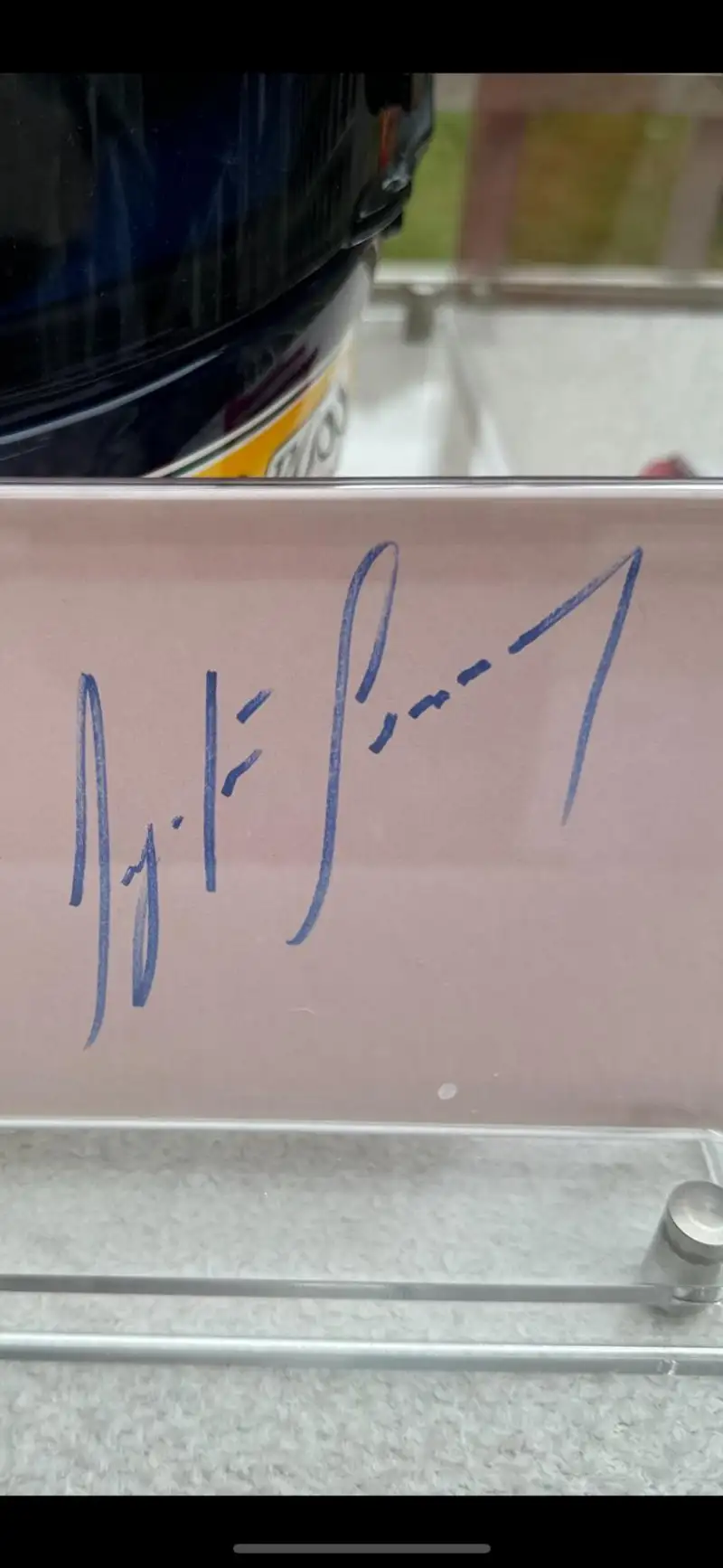 Ayrton Senna Replica Helmet, Gloves, Race Suit and His Signa-Sold