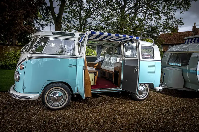 1964 Volkswagen 21 Window Deluxe Samba Microbus with 1970 Yv-Sold