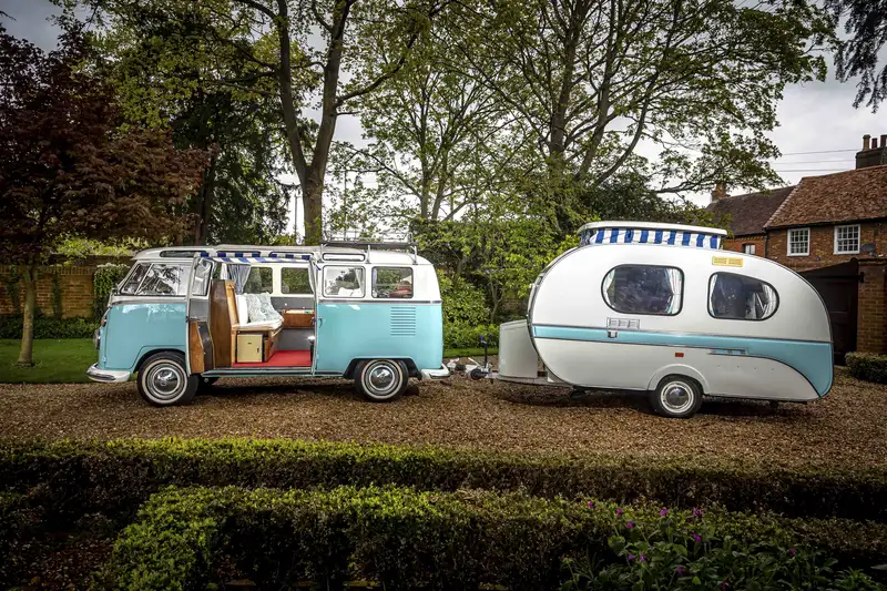 1964 Volkswagen 21 Window Deluxe Samba Microbus with 1970 Yv-Sold
