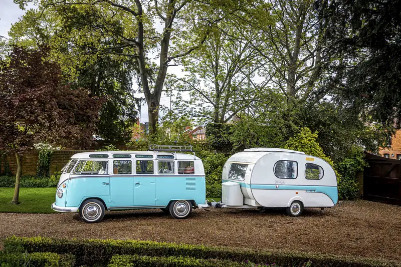 1964 Volkswagen 21 Window Deluxe Samba Microbus with 1970 Yv-Sold