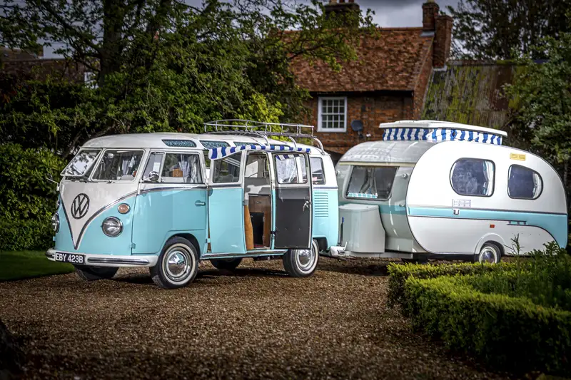 1964 Volkswagen 21 Window Deluxe Samba Microbus with 1970 Yv-Sold