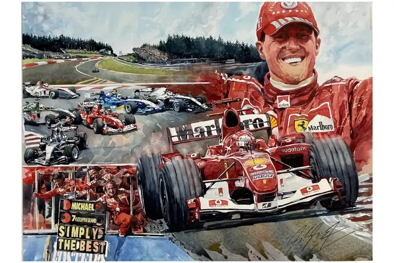 Michael Schumacher Tribute '7 Volte Campione del Mondo' Orig-For Sale