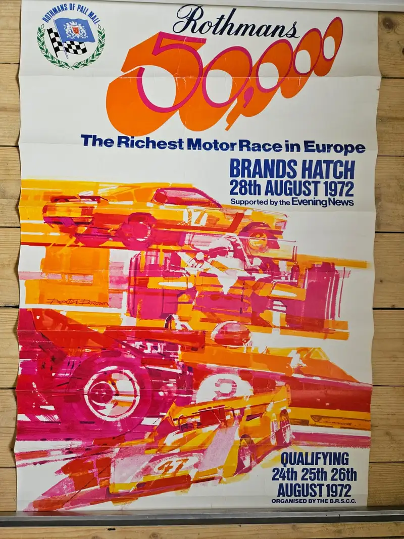 A Large Collection of Motor Racing Posters from the 1960s an-Sold