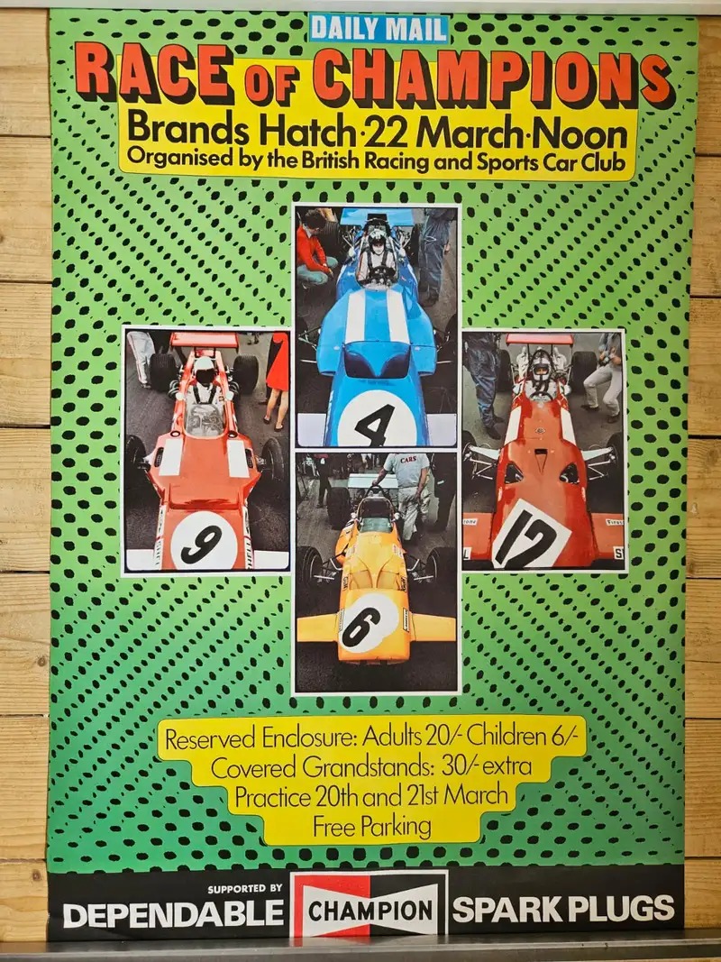 A Large Collection of Motor Racing Posters from the 1960s an-Sold