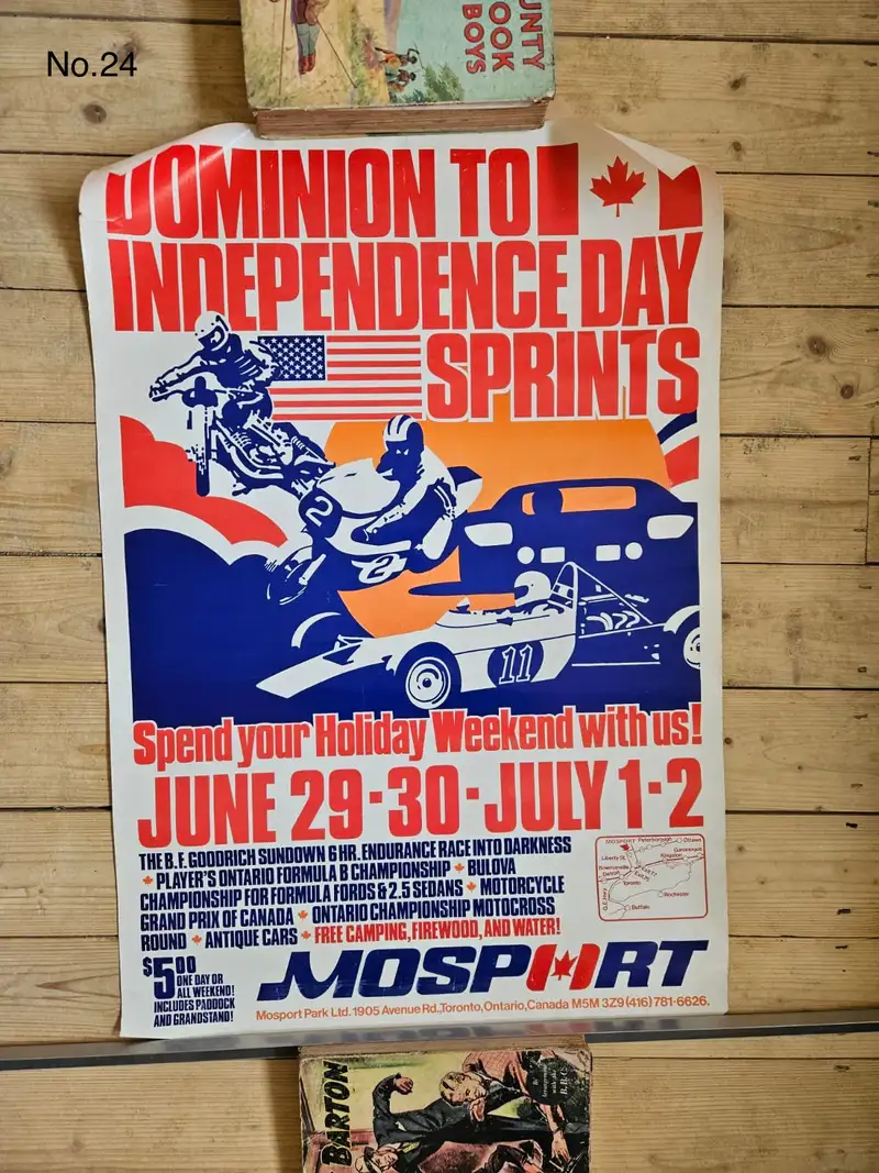 A Large Collection of Motor Racing Posters from the 1960s an-Sold