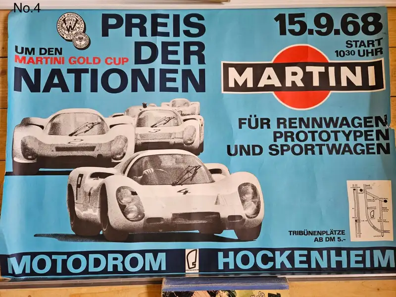 A Large Collection of Motor Racing Posters from the 1960s an-Sold