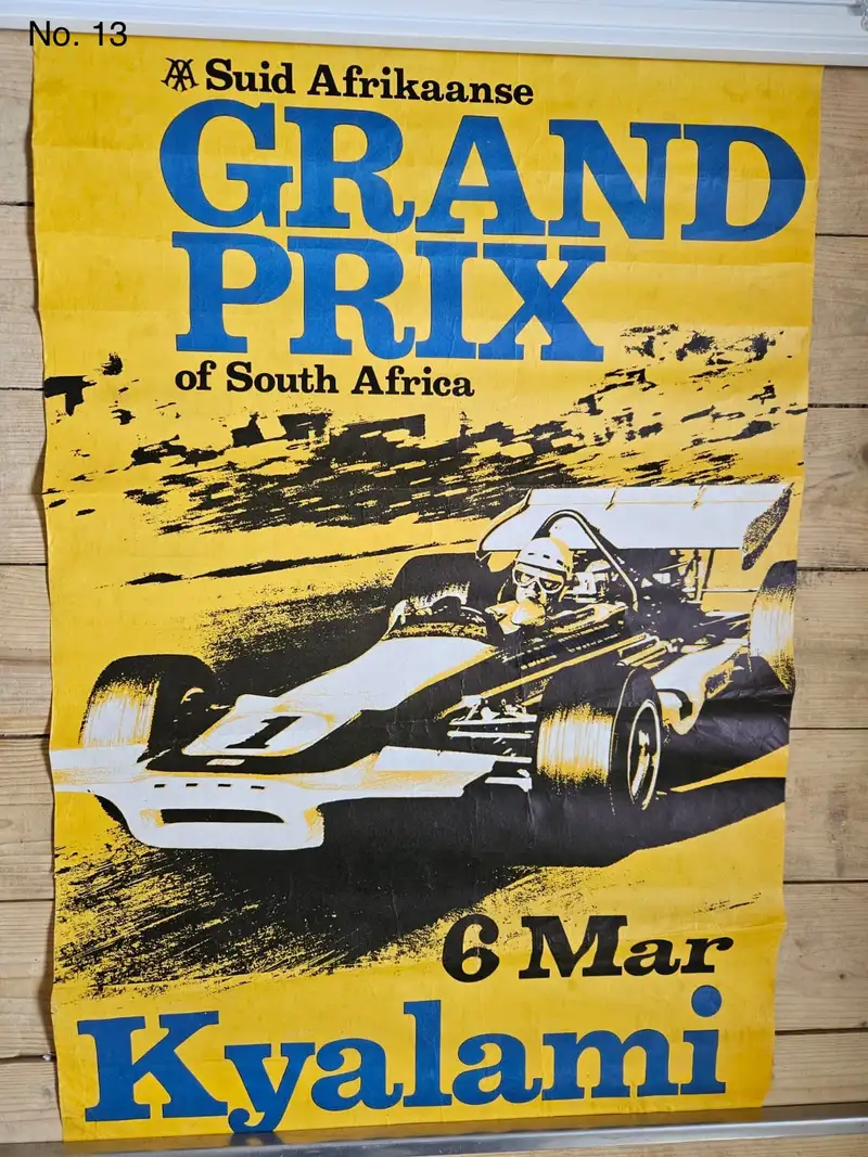 A Large Collection of Motor Racing Posters from the 1960s an-Sold