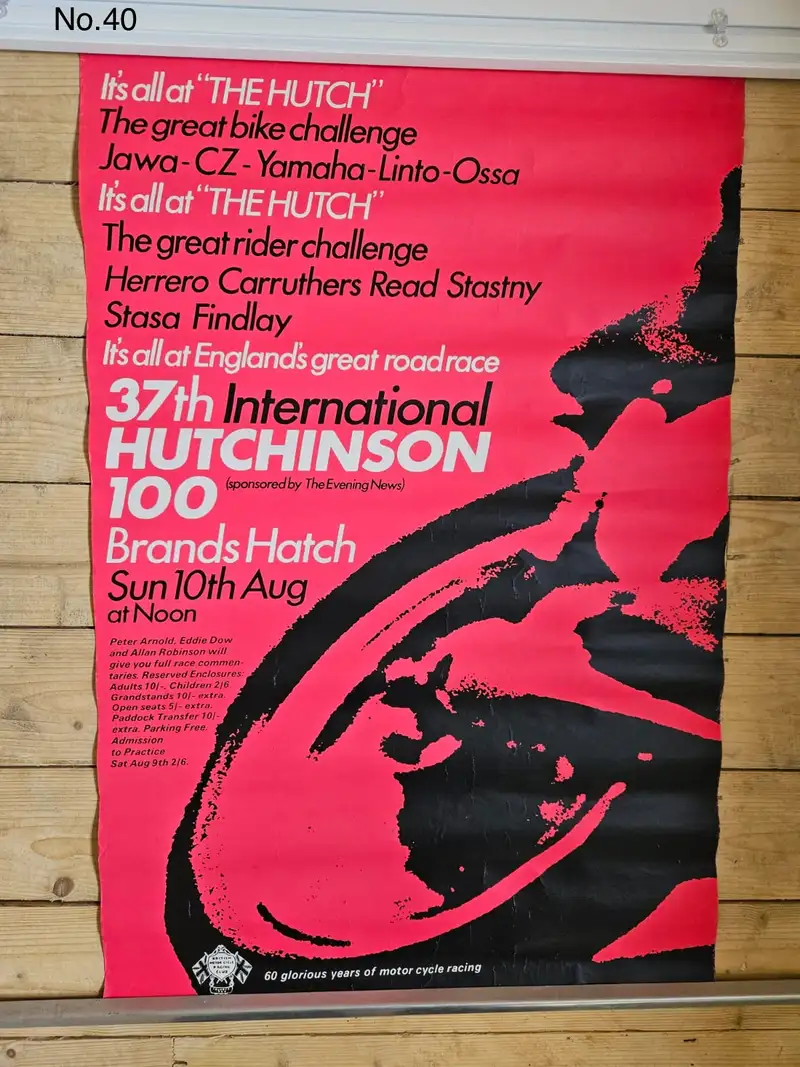 A Large Collection of Motor Racing Posters from the 1960s an-Sold