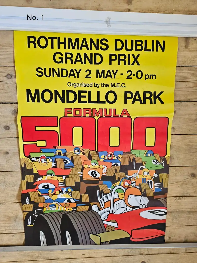 A Large Collection of Motor Racing Posters from the 1960s an-Sold