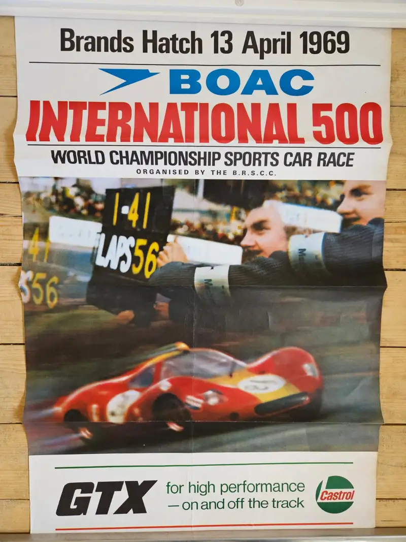 A Large Collection of Motor Racing Posters from the 1960s an-Sold