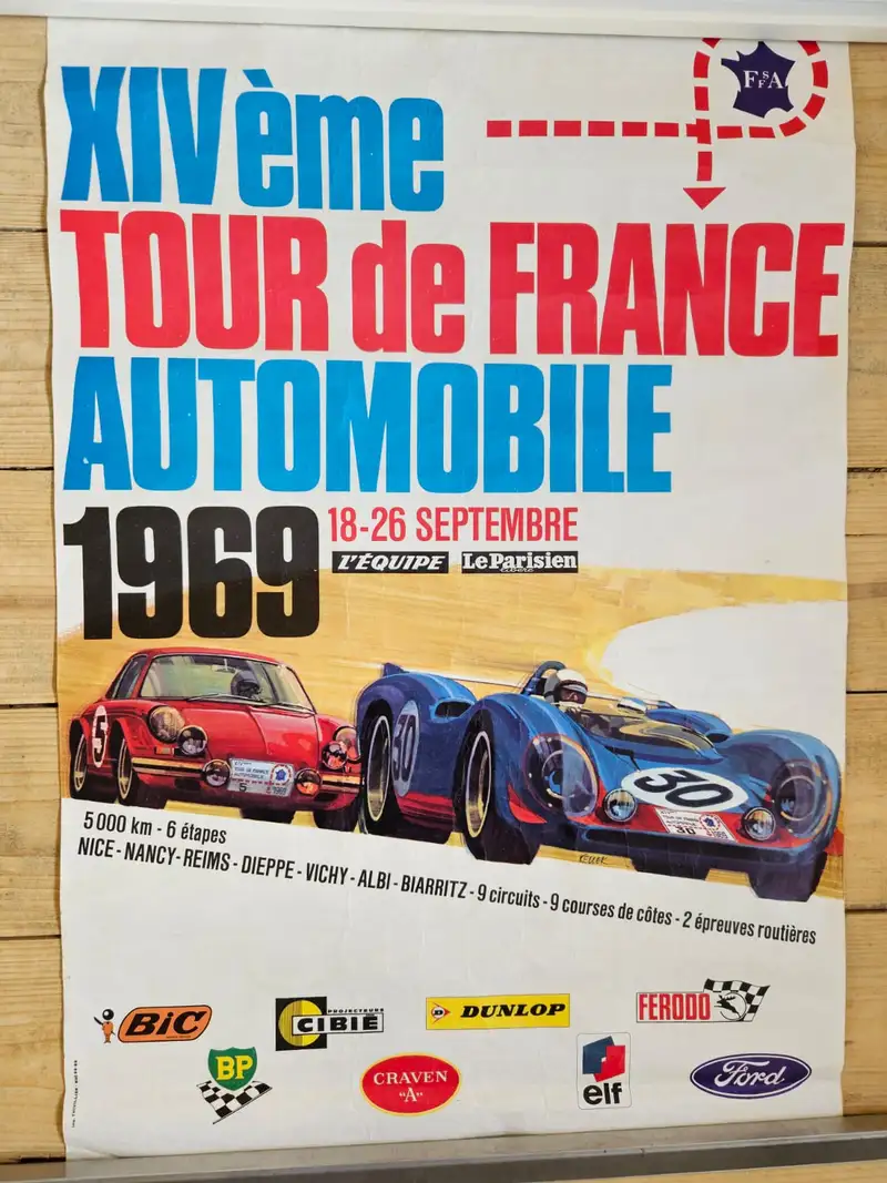 A Large Collection of Motor Racing Posters from the 1960s an-Sold