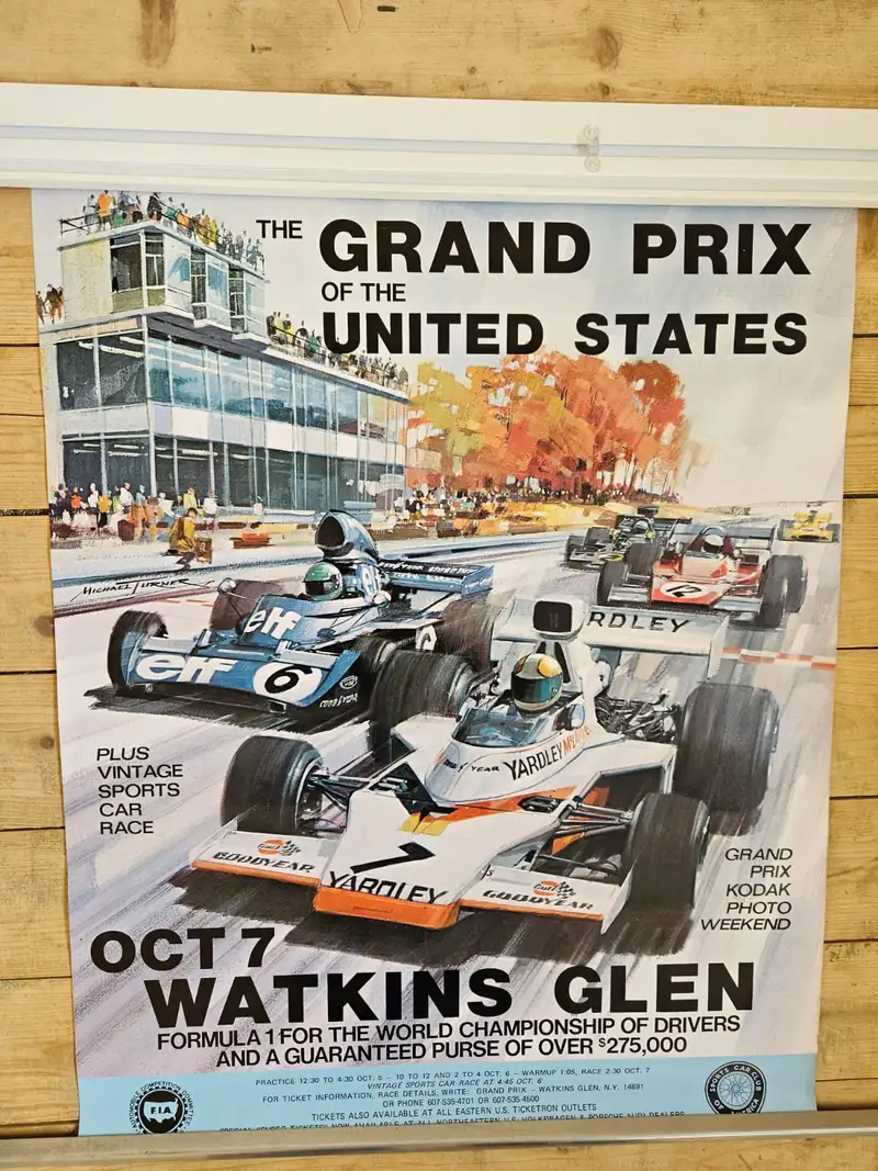 A Large Collection of Motor Racing Posters from the 1960s an-Sold