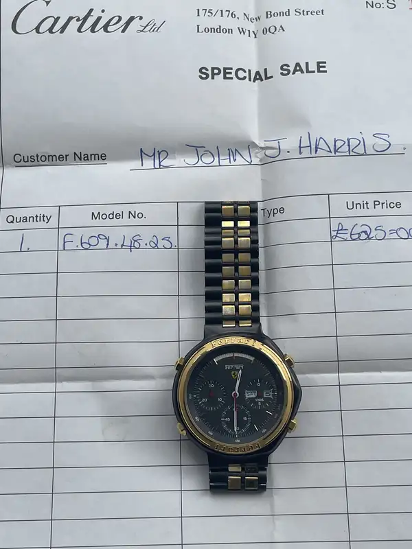 1989 Cartier Ferrari Formula Chronograph-Sold
