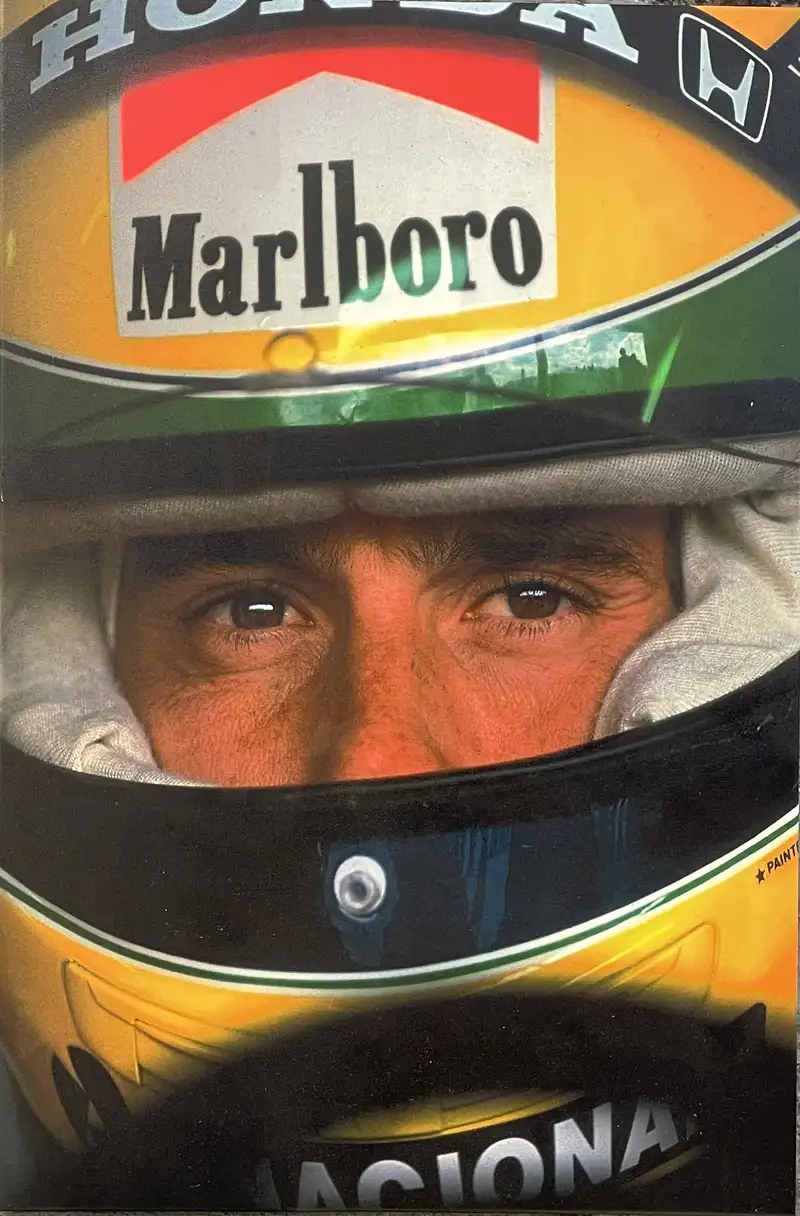 Ayrton Senna Close-Up Photograph on Canvas-Sold