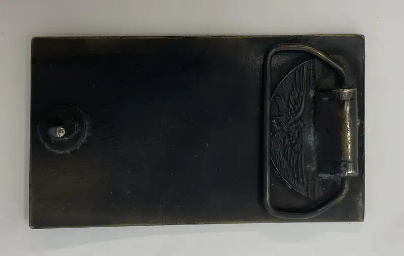 c.1970 Salvador Dali-Designed Pirelli Brass Belt Buckle-For Sale