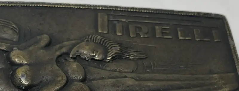 c.1970 Salvador Dali-Designed Pirelli Brass Belt Buckle-For Sale