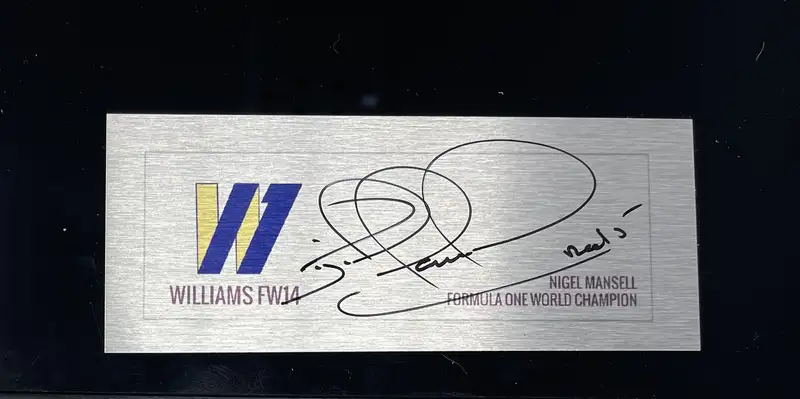 1:12th Scale Williams FW14 Model With a Plaque - Signed By N-For Sale