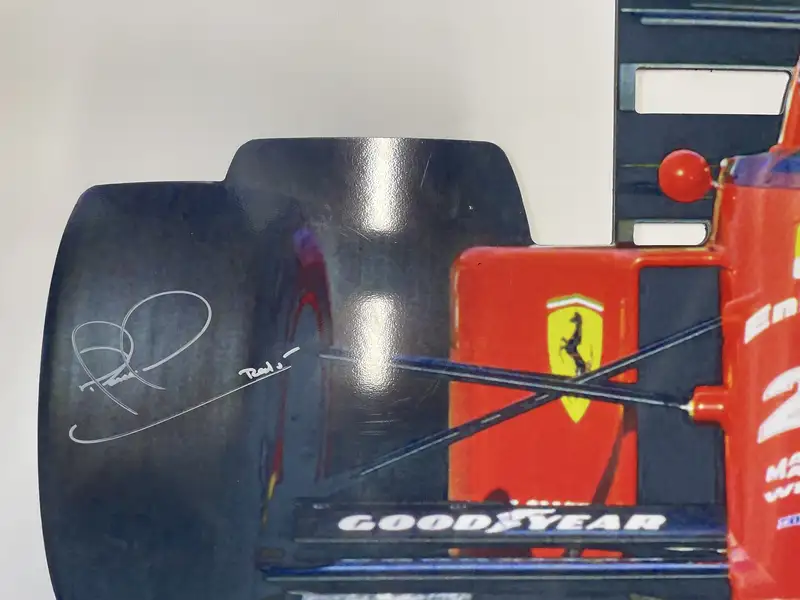 Alloy Plaque Ferrari F1 640 Silhouette - Signed by Nigel Man-For Sale