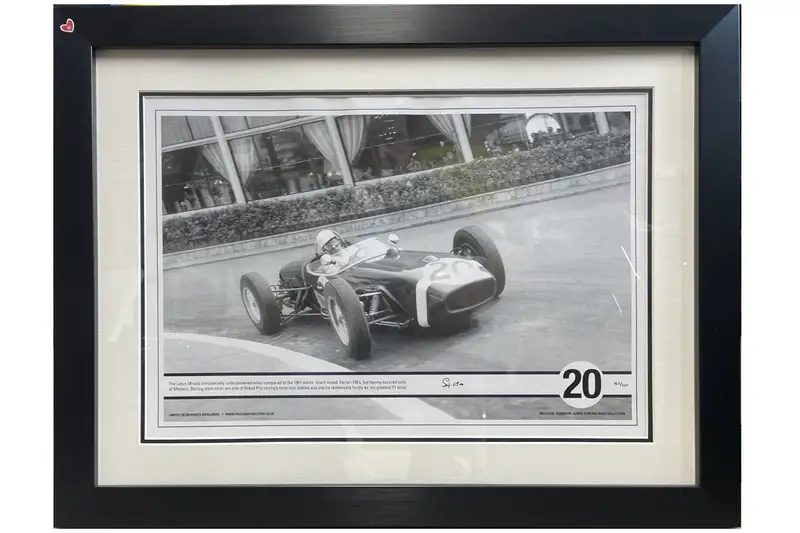 Sir Stirling Moss in his Lotus 18 at Monaco 1961 Alongside t-For Sale
