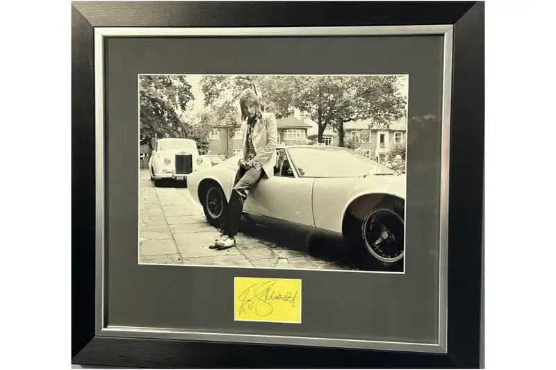 Rod Stewart and Lamborghini Muira Autograph Presentation-For Sale