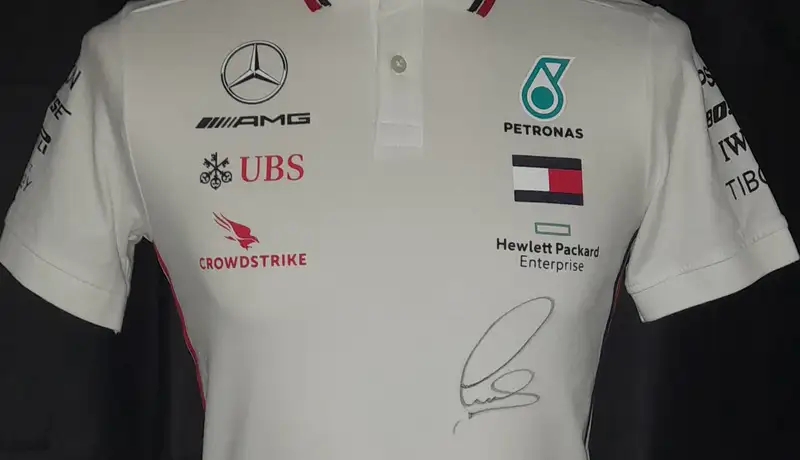 Official Mercedes AMG Petronas Tagged Sir Lewis Hamilton-Sig-For Sale