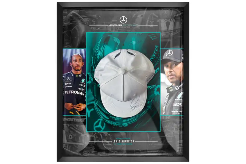 Sir Lewis Hamilton-Signed and Framed Official Mercedes AMG P-For Sale