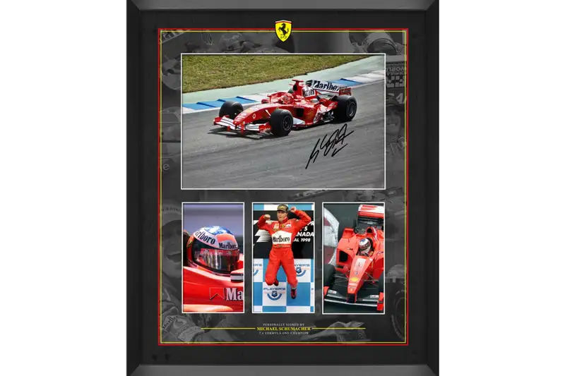 Michael Schumacher-Signed and Framed Photographic Display-For Sale