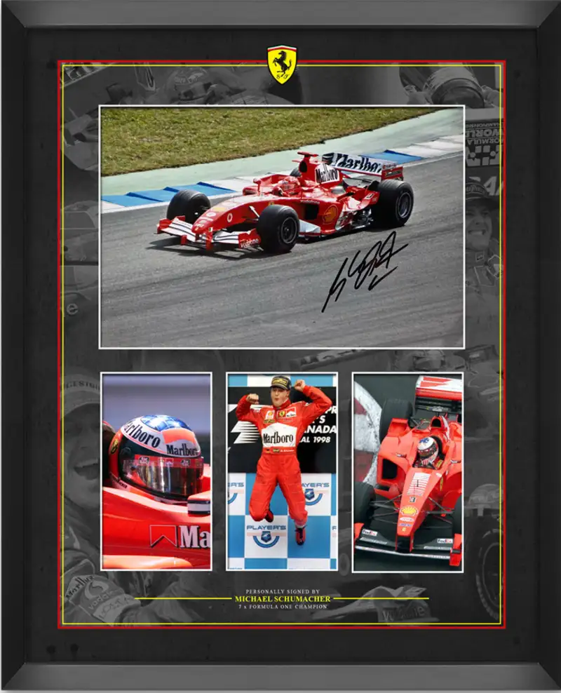 Michael Schumacher-Signed and Framed Photographic Display-For Sale