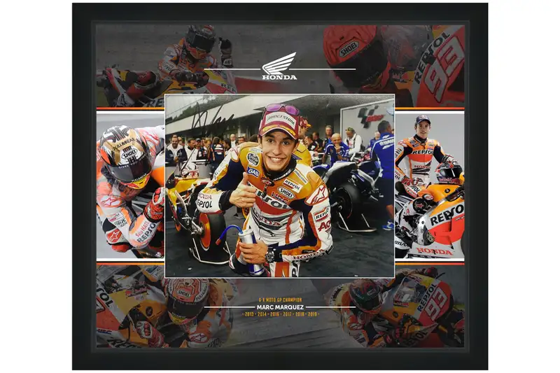 Marc Marquez-Signed and Framed Photographic Display-For Sale