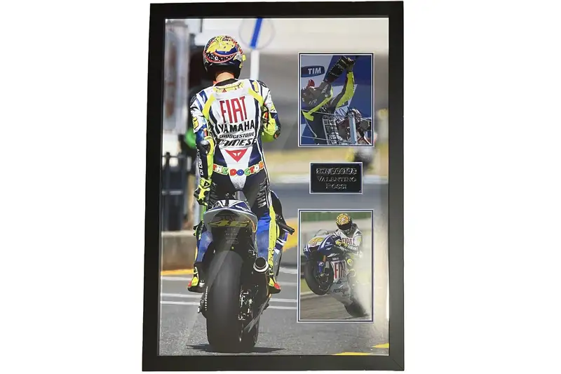 Valentino Rossi 'The Doctor' Large Signed and Framed Photogr-For Sale