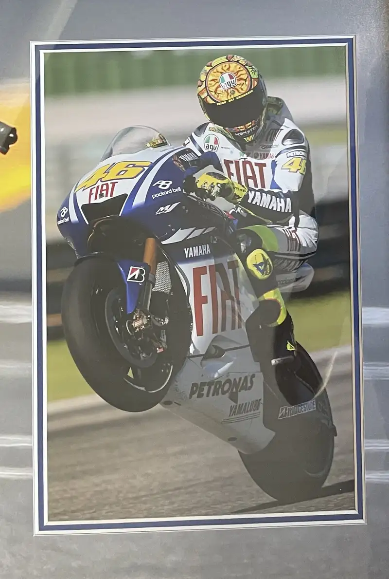 Valentino Rossi 'The Doctor' Large Signed and Framed Photogr-For Sale