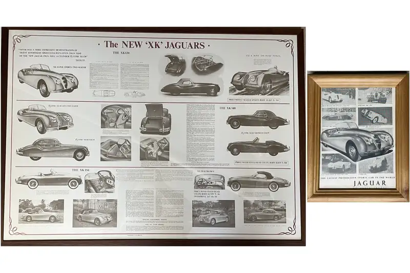  Jaguar XK120  Framed and Glazed Posters-Sold