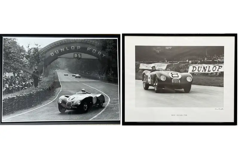 Jaguar C-Type at Le Mans with Stirling Moss at the Wheel and-Sold