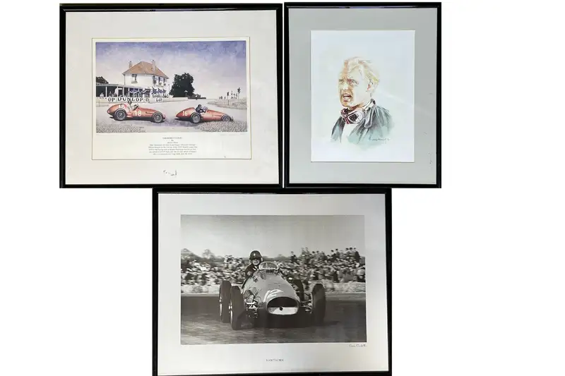 Three Mike Hawthorn Prints-For Sale
